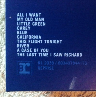 Joni Mitchell - Blue | Reprise Records (R1 2038) - 2