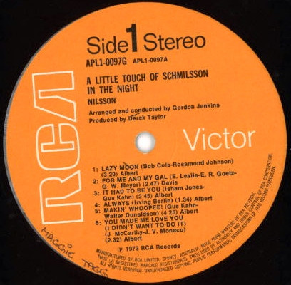 Nilsson - A Little Touch Of Schmilsson In The Night | RCA Victor (APL1-0097G) - 3 Nilsson - A Little Touch Of Schmilsson In The Night | RCA Victor (APL1-0097G) - 3