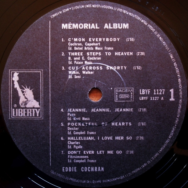 Eddie Cochran - The Eddie Cochran Memorial Album | Liberty (LBYF 1127) - 3 Eddie Cochran - The Eddie Cochran Memorial Album | Liberty (LBYF 1127) - 3