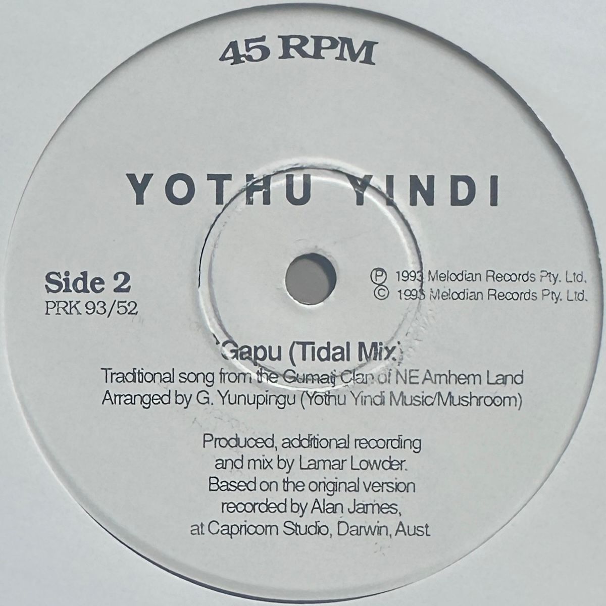 Yothu Yindi - World Turning | Mushroom (PRK 93/52) - 2