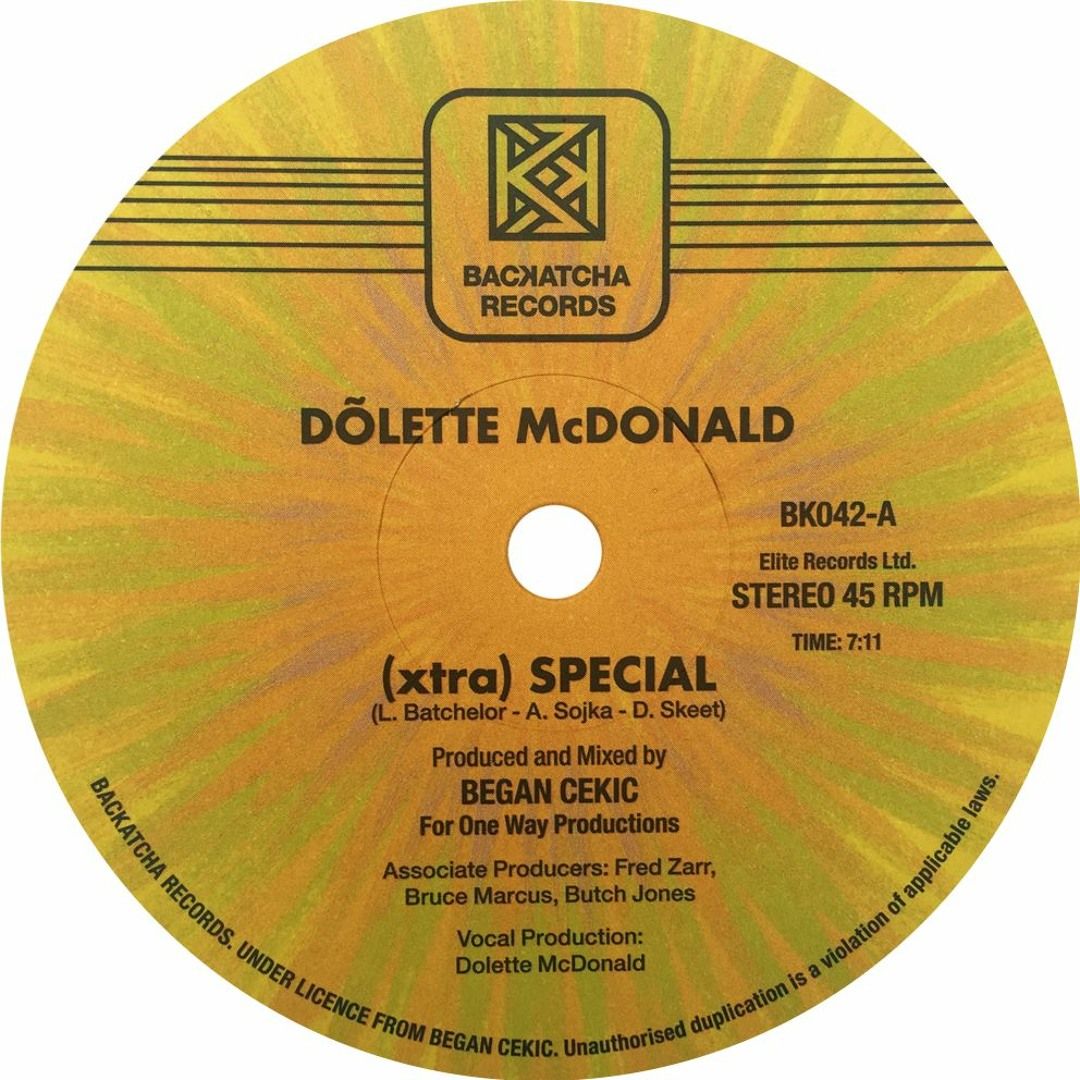 Dolette McDonald - (Xtra) Special | Backatcha Records (BK042)