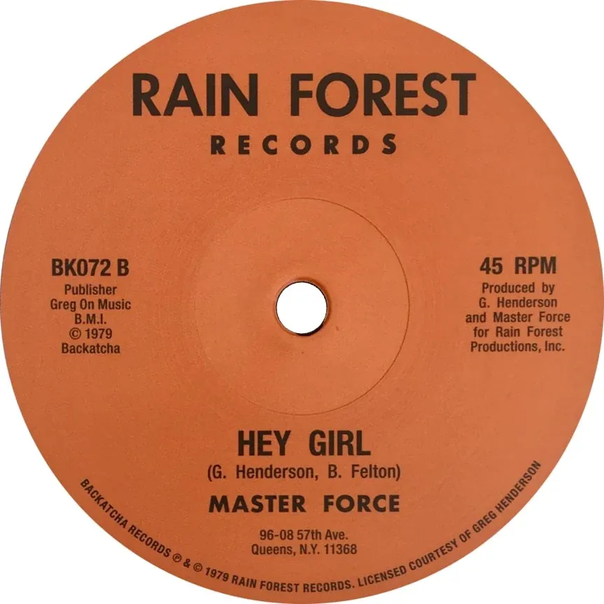 Master Force - Don't Fight The Feeling / Hey Girl | Rain Forest (BK072)