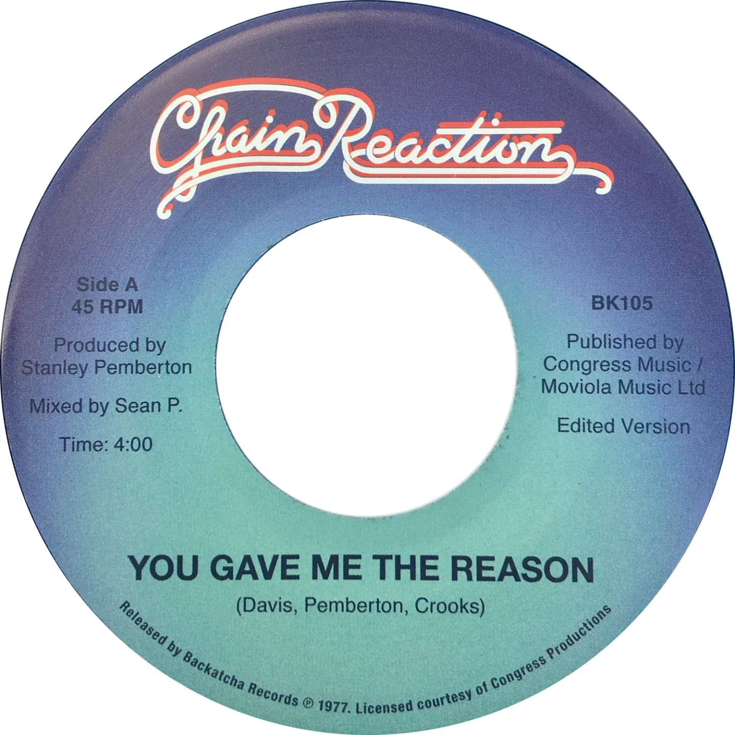 Chain Reaction - You Gave Me The Reason | Backatcha Records (BK105) - main