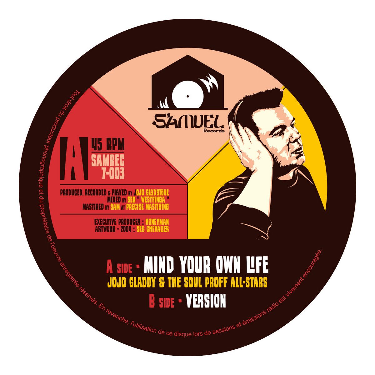 Jojo Gladstone - Mind Your Own Life | Samuel Records (SAMREC 7-003) - main