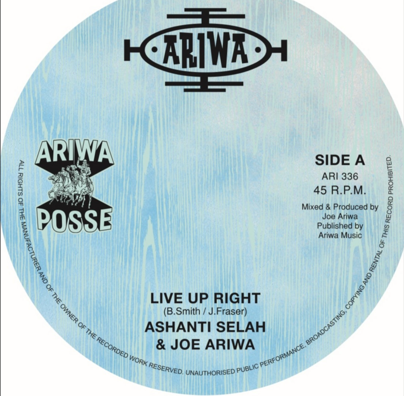 Ashanti Selah & Joe Ariwa - Live Up Right | Ariwa (ARI336) - main Ashanti Selah & Joe Ariwa - Live Up Right | Ariwa (ARI336) - main