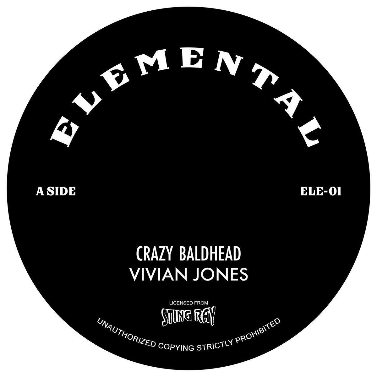 Vivian Jones / Stingray All Stars - Crazy Baldhead / Crazy Dub | Elemental Records (ELE-01) - main