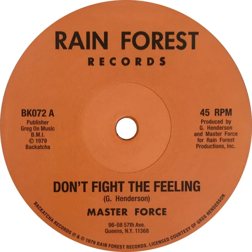 Master Force - Don't Fight The Feeling / Hey Girl | Rain Forest (BK072) - main Master Force - Don't Fight The Feeling / Hey Girl | Rain Forest (BK072) - main