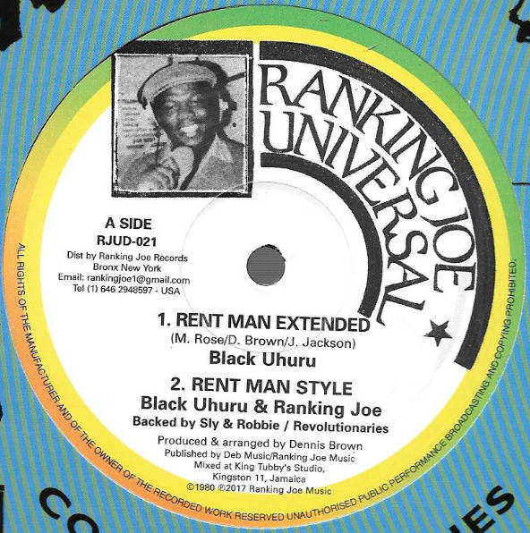 Black Uhuru - Rent Man | Ranking Joe Universal (RJUD-021)