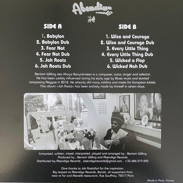 Beniam Willing - Jah Roots | Abendigo Records (ABD021) - 2 Beniam Willing - Jah Roots | Abendigo Records (ABD021) - 2