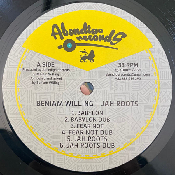 Beniam Willing - Jah Roots | Abendigo Records (ABD021) - 3 Beniam Willing - Jah Roots | Abendigo Records (ABD021) - 3