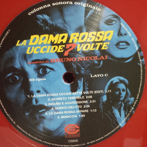 La Dama Rossa Uccide 7 Volte (Colonna Sonora Originale) (RSD22)