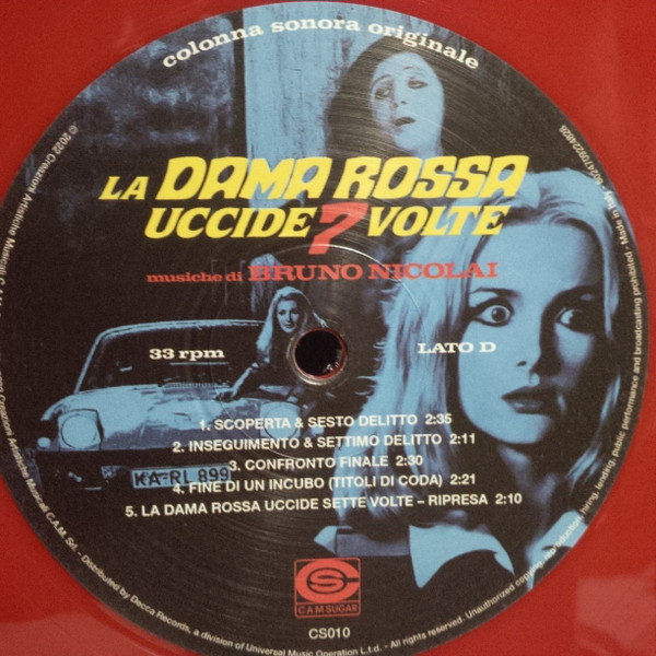 La Dama Rossa Uccide 7 Volte (Colonna Sonora Originale) (RSD22)