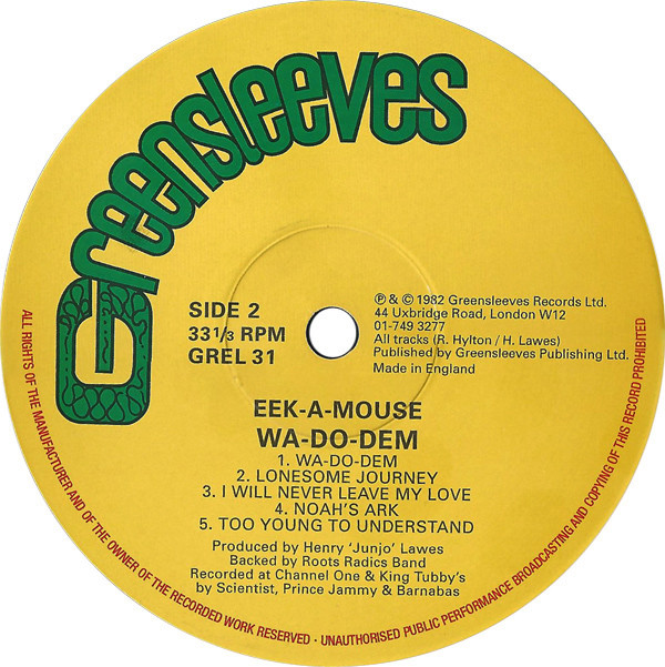 Eek-A-Mouse - Wa-Do-Dem | Greensleeves Records (GREL 31) - 4