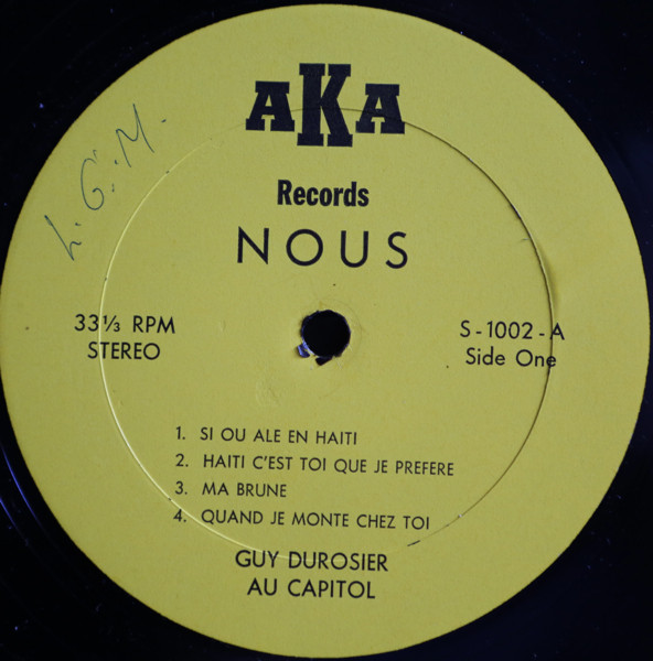 Guy Durosier - Et Son Triomphe Au Capitol | AKA Records (LP AKA 1002) - 2 Guy Durosier - Et Son Triomphe Au Capitol | AKA Records (LP AKA 1002) - 2
