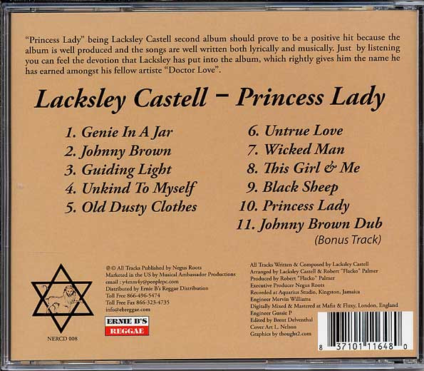 Lacksley Castell - Princess Lady | Negus Roots (NERCD 008