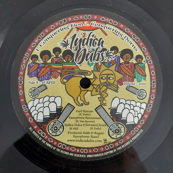 Earl Sixteen / Dan Man / Indica Dubs / Forward Fever / Shelly Ravid / Saxophone Rootsman - Conquering Lion / Jah Guide & Protect | Indica Dubs (ISS041) - main