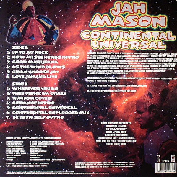 英LP Jah Mason Continetal Universal GPLP017 Sip A Cup /00220 Jah Mason - Continental Universal | Sip A Cup Records