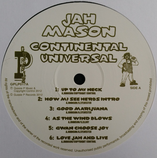 英LP Jah Mason Continetal Universal GPLP017 Sip A Cup UK /00220 Jah Mason - Continental Universal | Sip A Cup Records