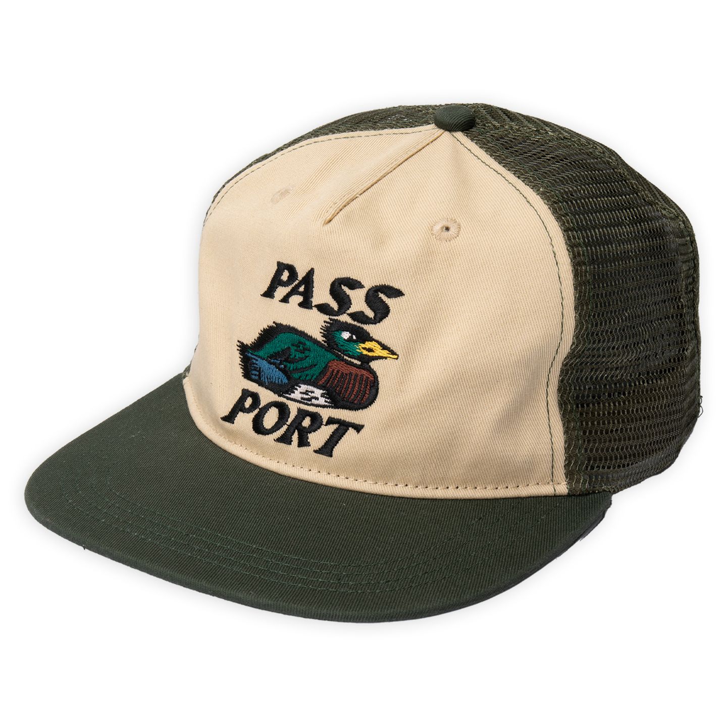 Fast Duck Workers Trucker | Bark/Cream