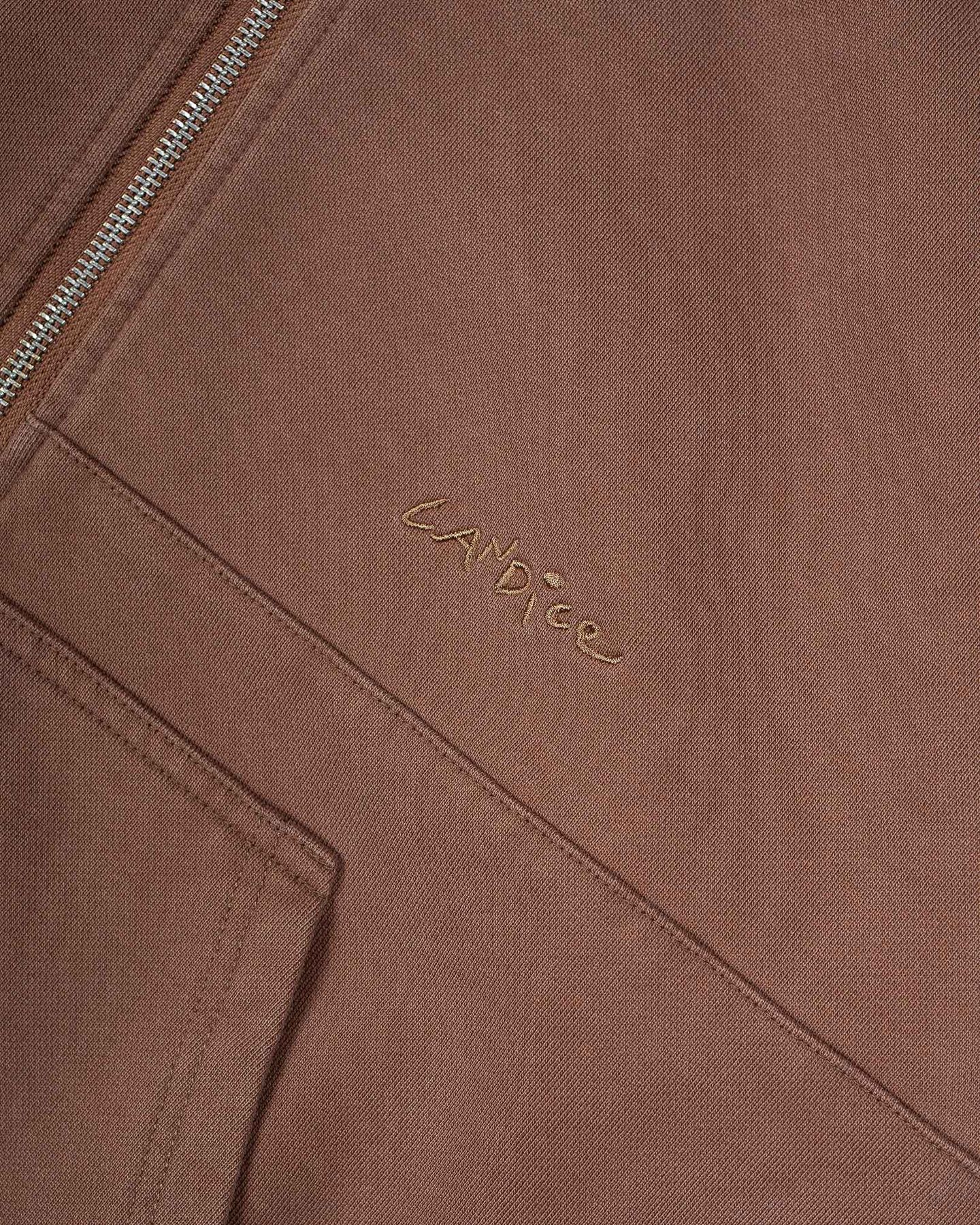Edward Washed Zip Hood | Brown