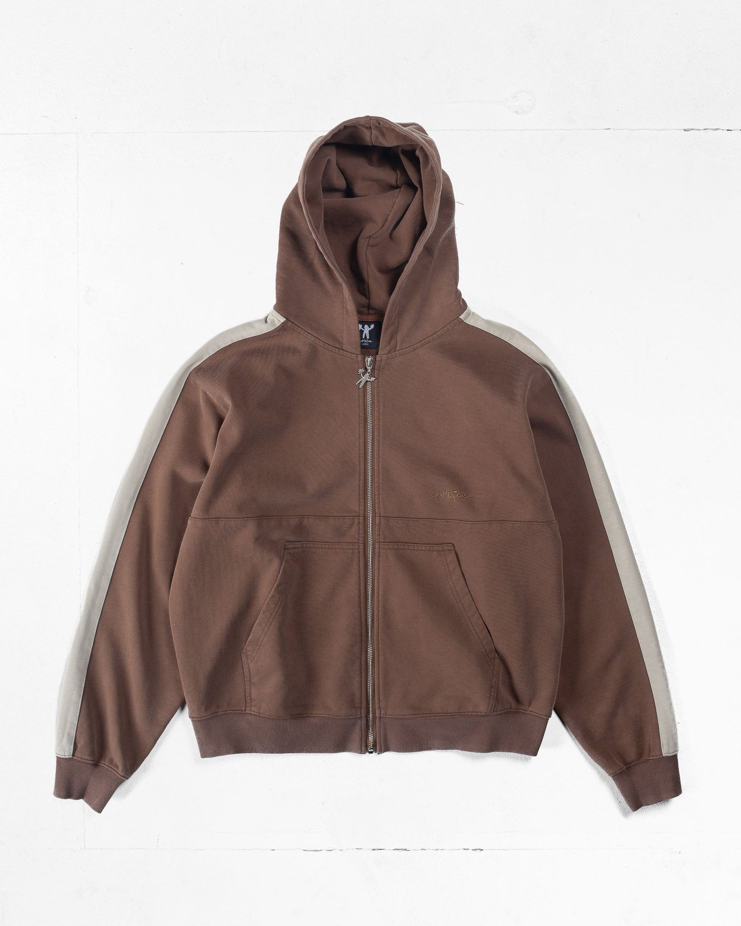 Edward Washed Zip Hood | Brown