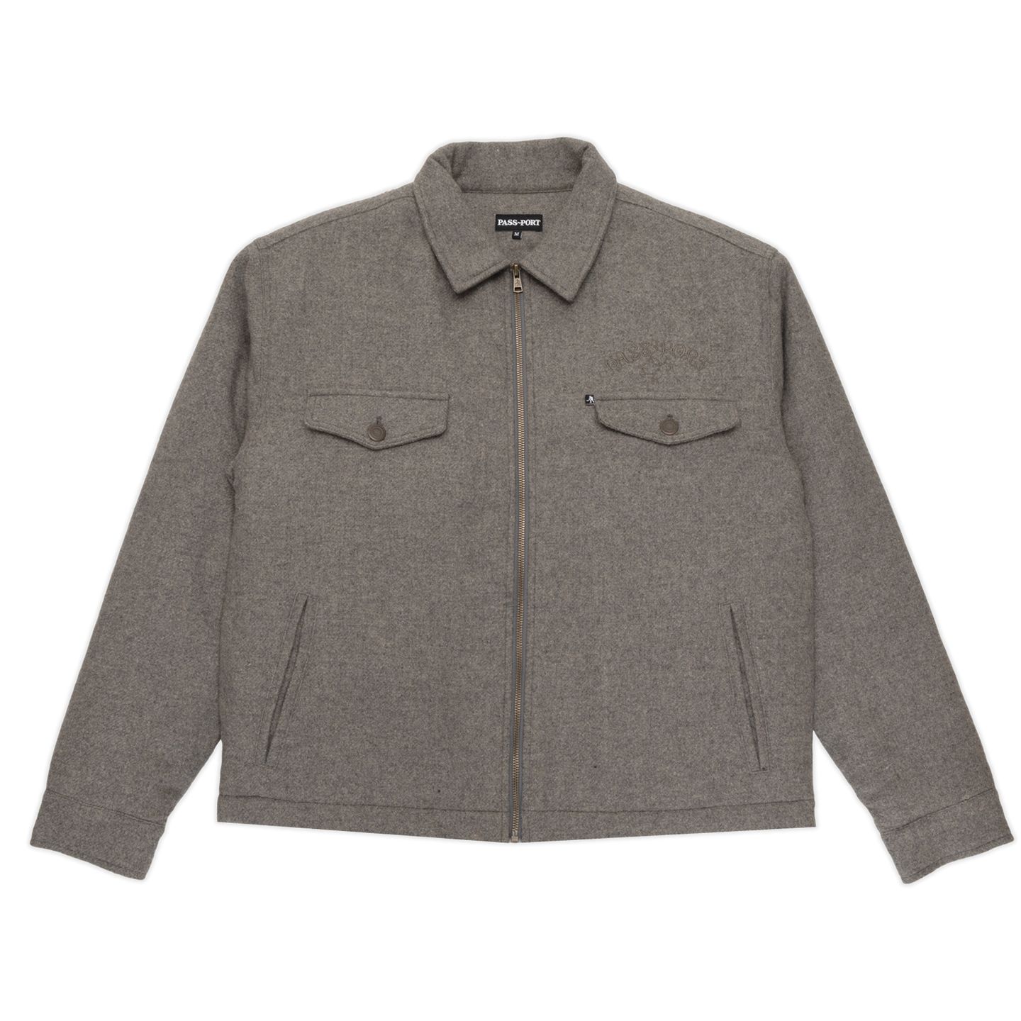 Arthur Wool Zip Jacket | Grey Marle