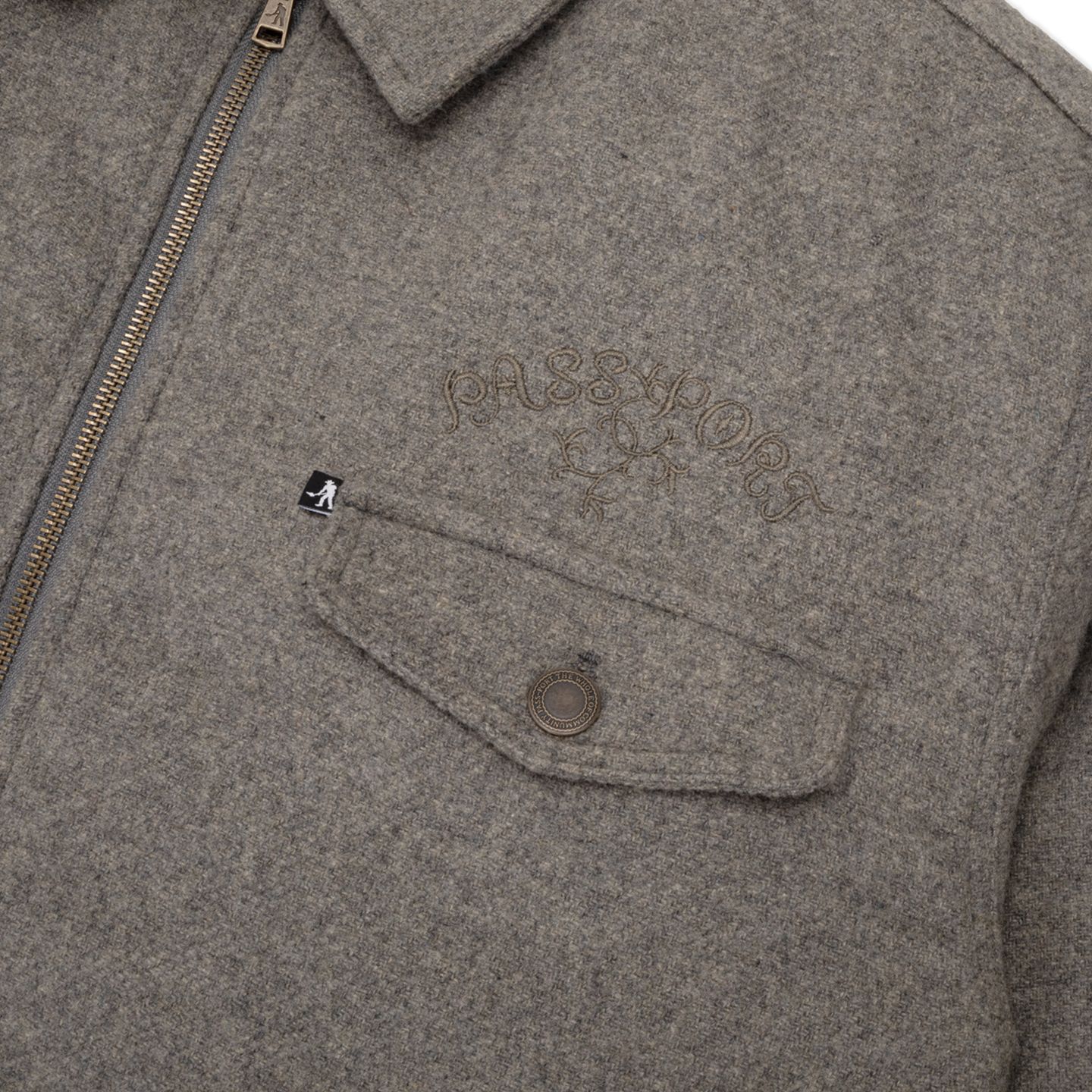 Arthur Wool Zip Jacket | Grey Marle