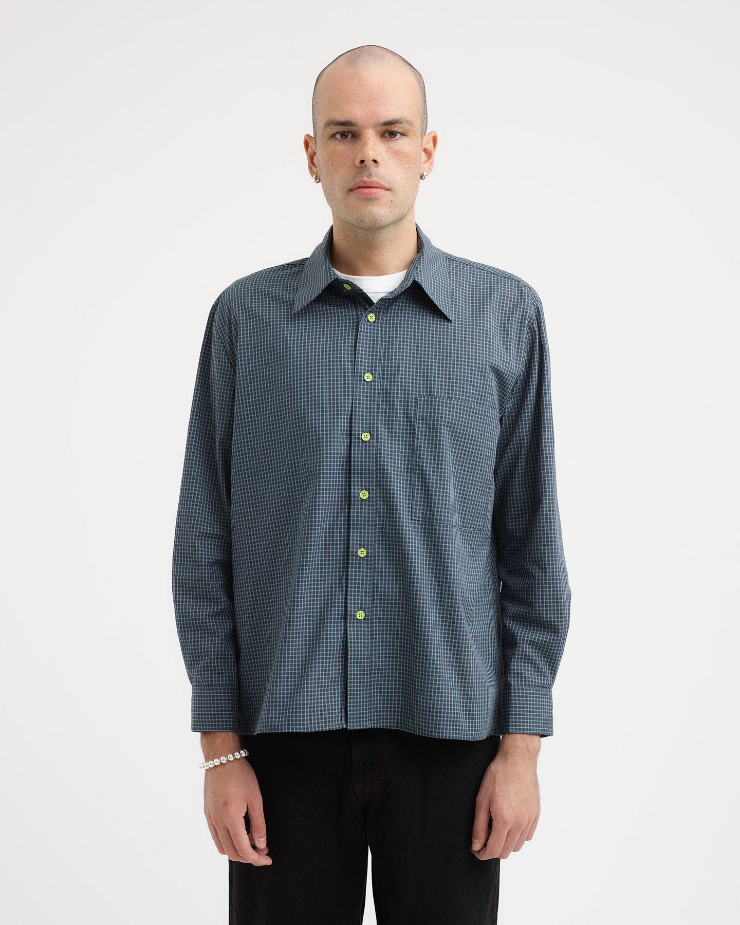 Long Sleeve Shirt | Blue/Green Check