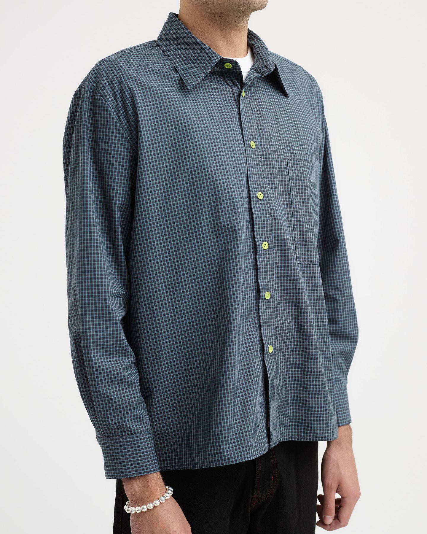 Long Sleeve Shirt | Blue/Green Check