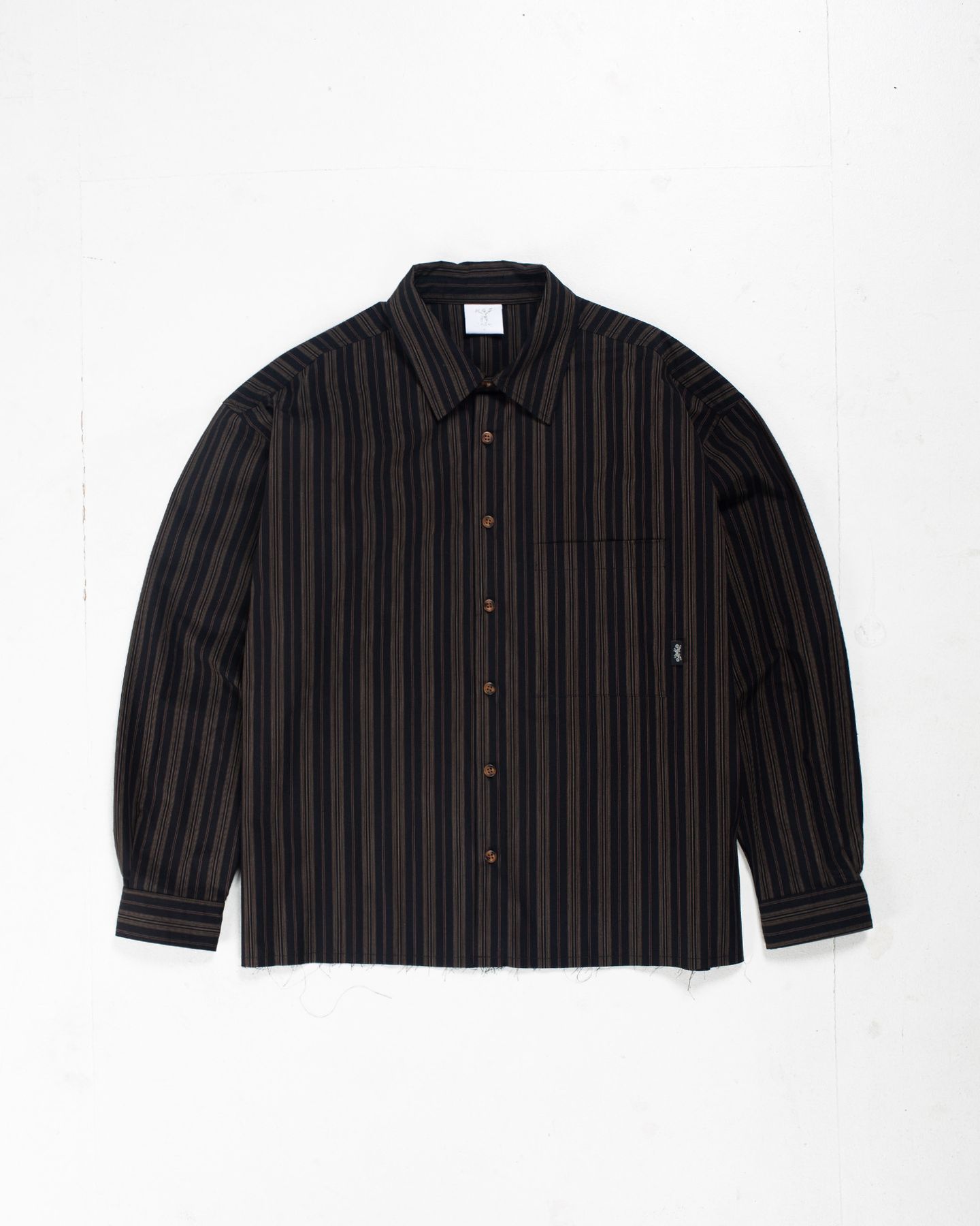 Raw Stripe Shirt | Black