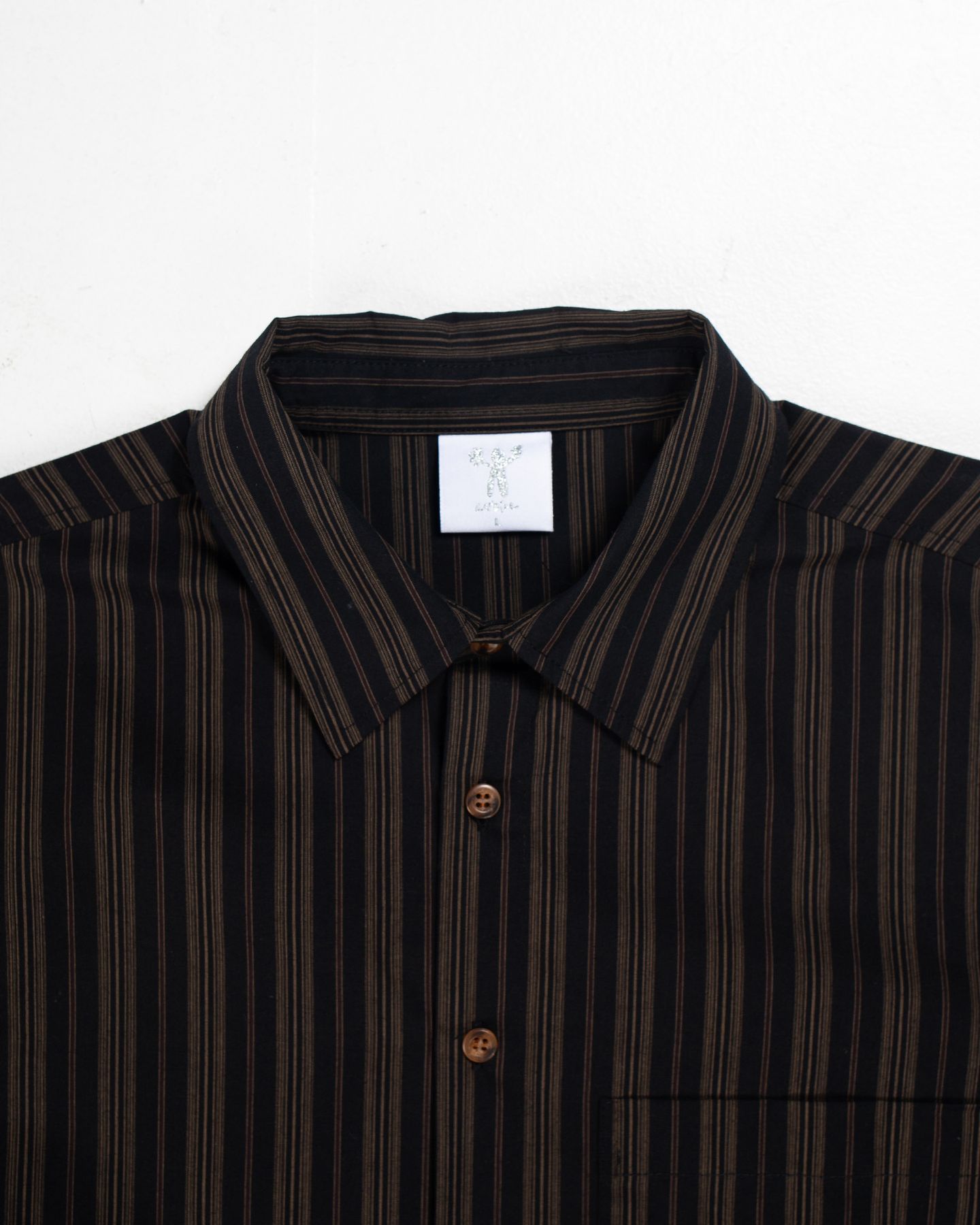 Raw Stripe Shirt | Black