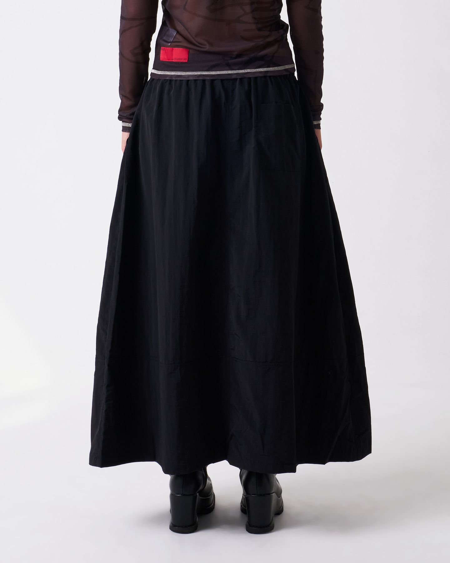 Unisex Nylon Skirt | Black