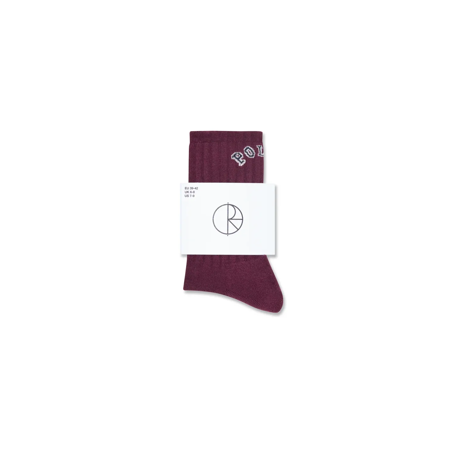 Large Rib Socks, College Logo | Wine