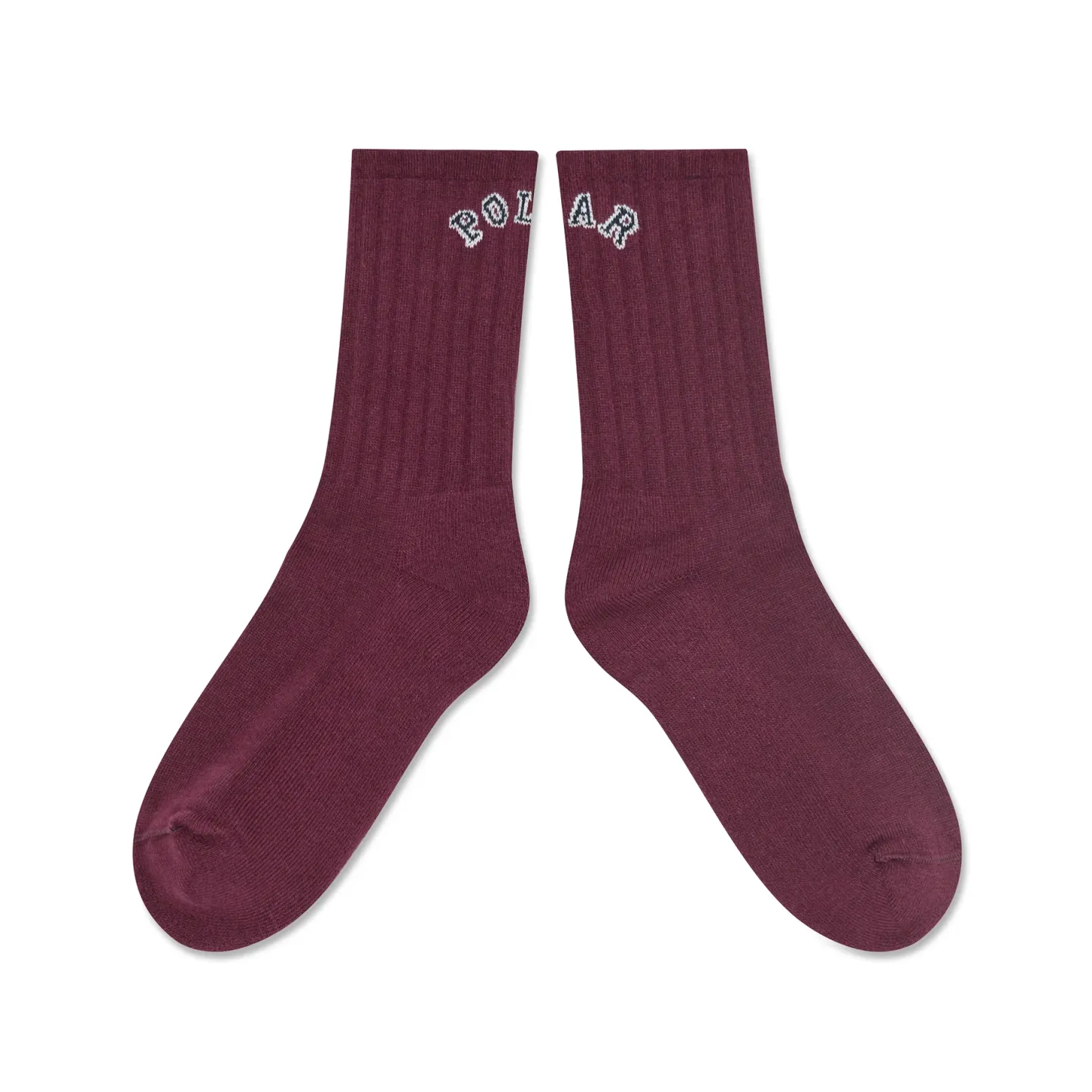 Large Rib Socks, College Logo | Wine