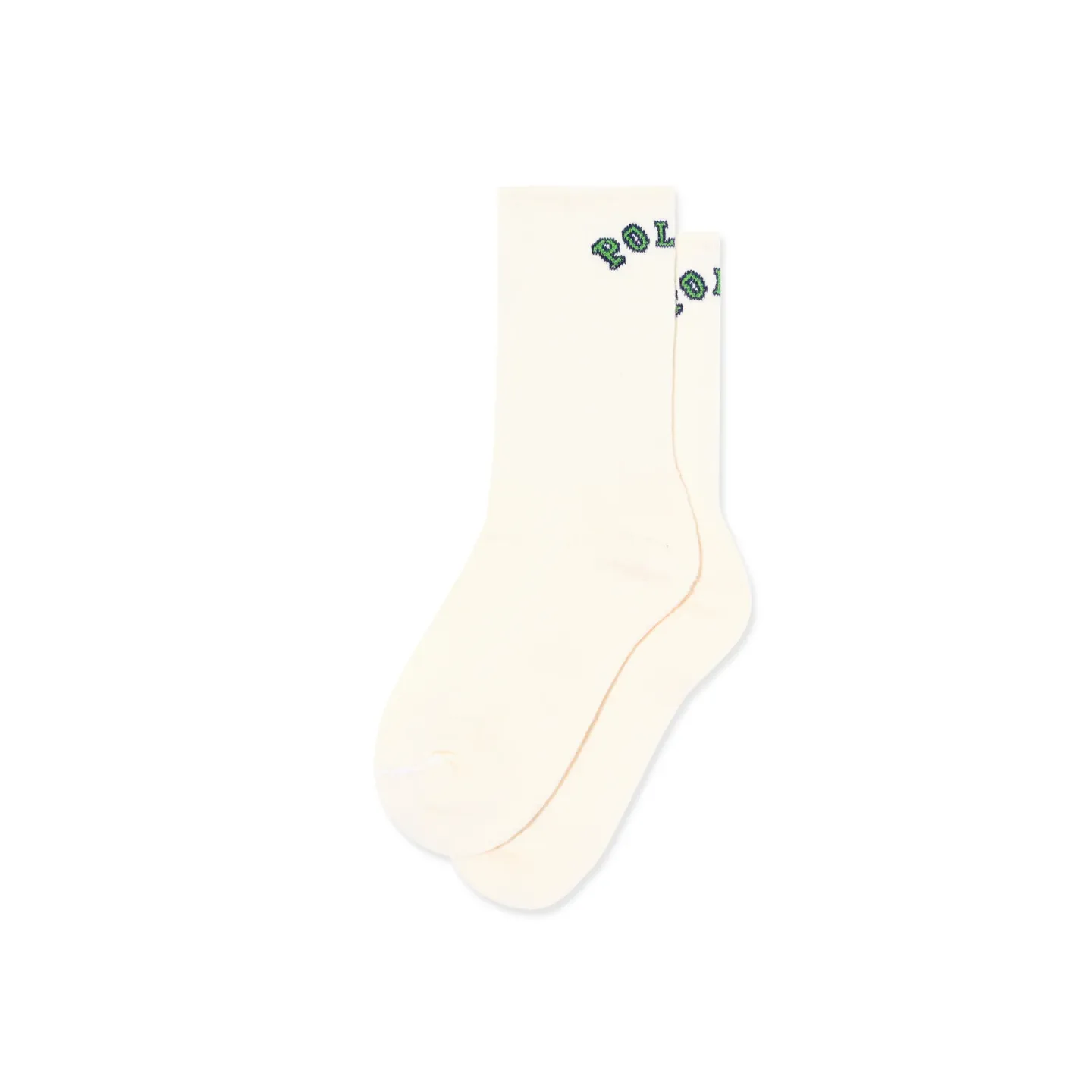 Large Rib Socks, College Logo | Cloud White