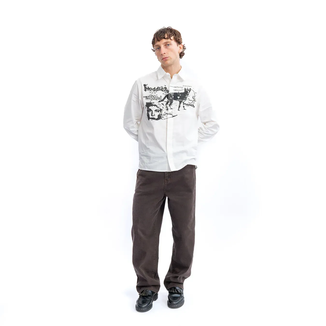 A Sane Reaction Oxford Shirt | White
