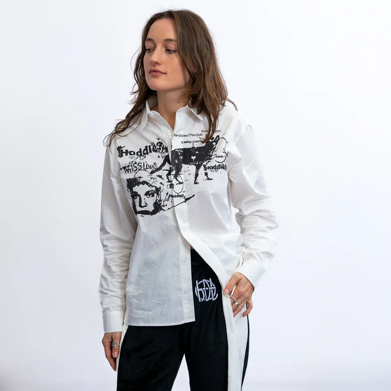 A Sane Reaction Oxford Shirt | White