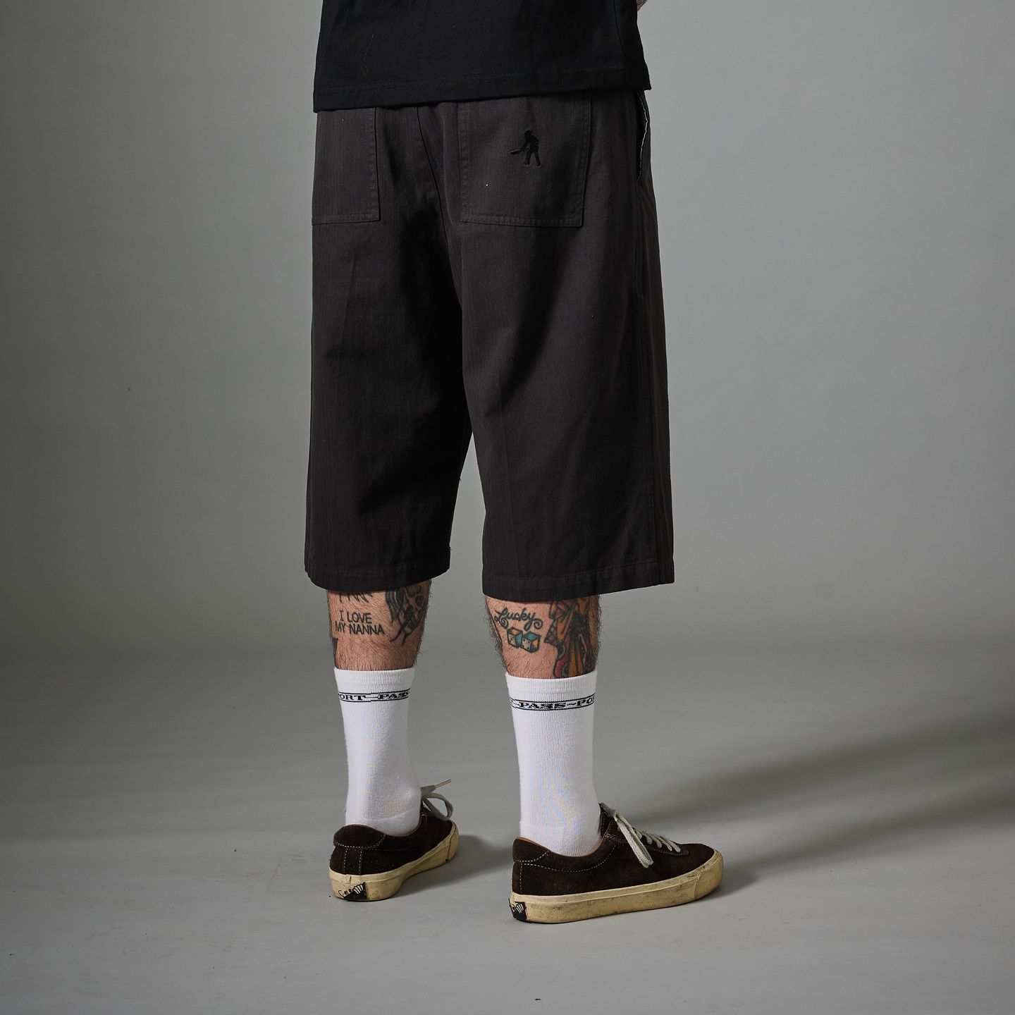 Herringbone Leagues Club Short | Vintage Black