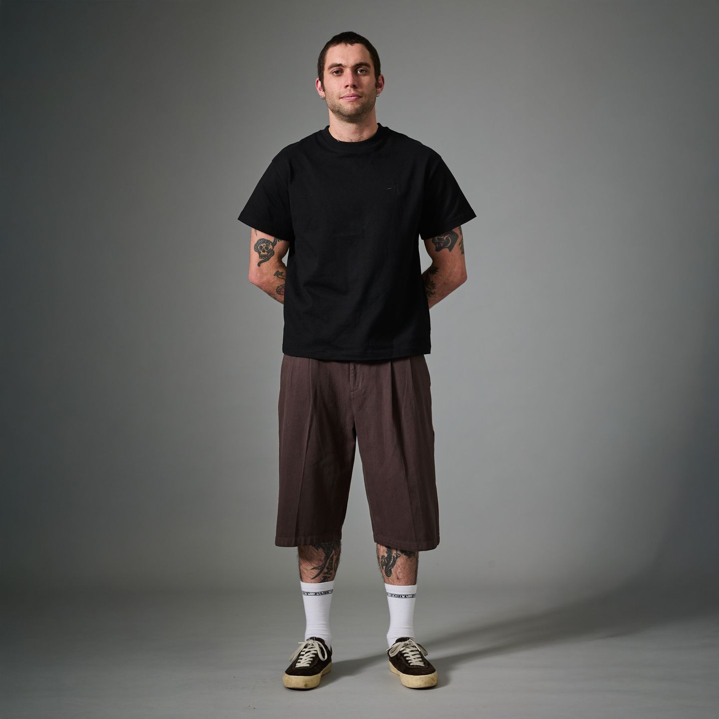 Herringbone Leagues Club Stripe Short | Dark Brown