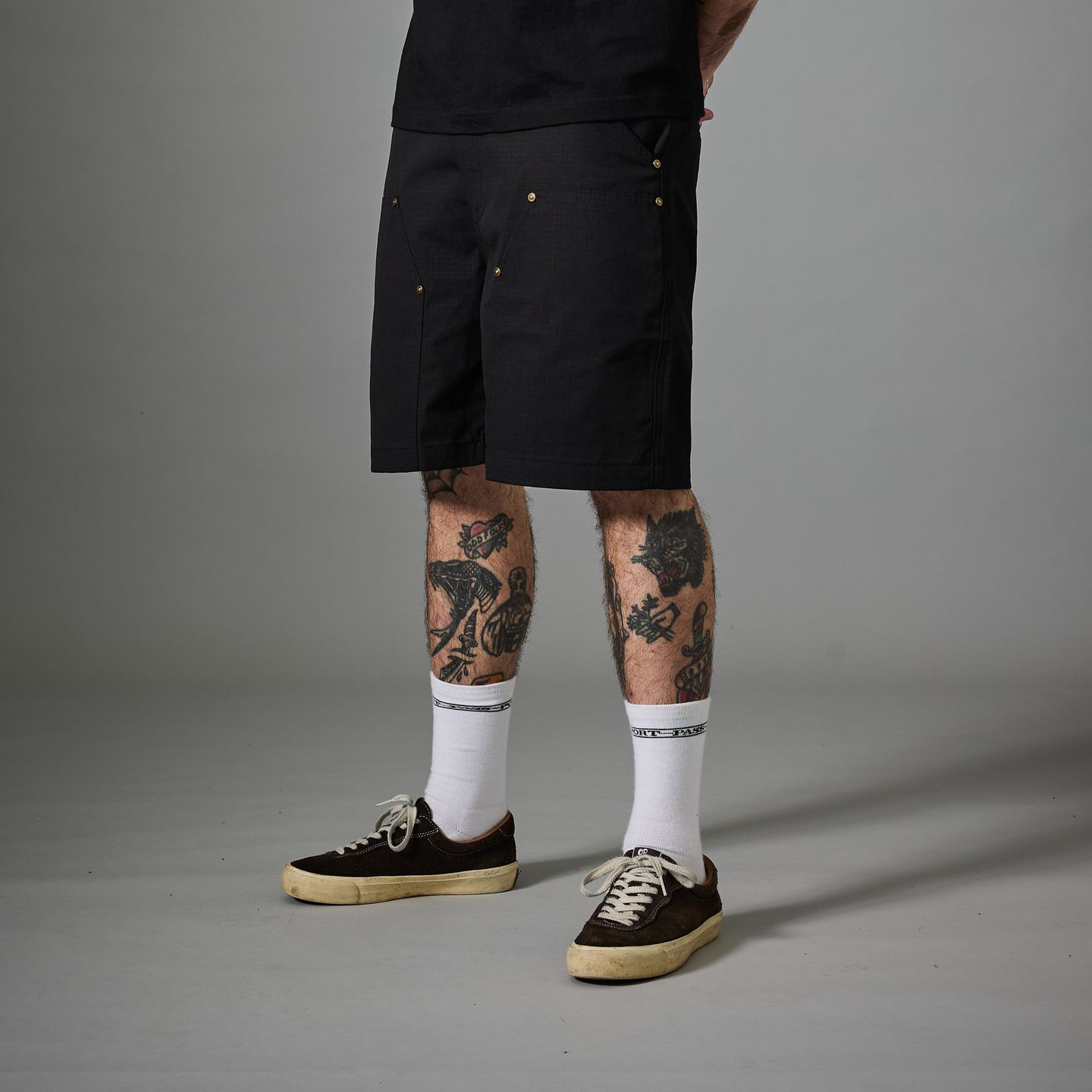 Ripstop Double Knee Diggers Club Short | Dark Charcoal
