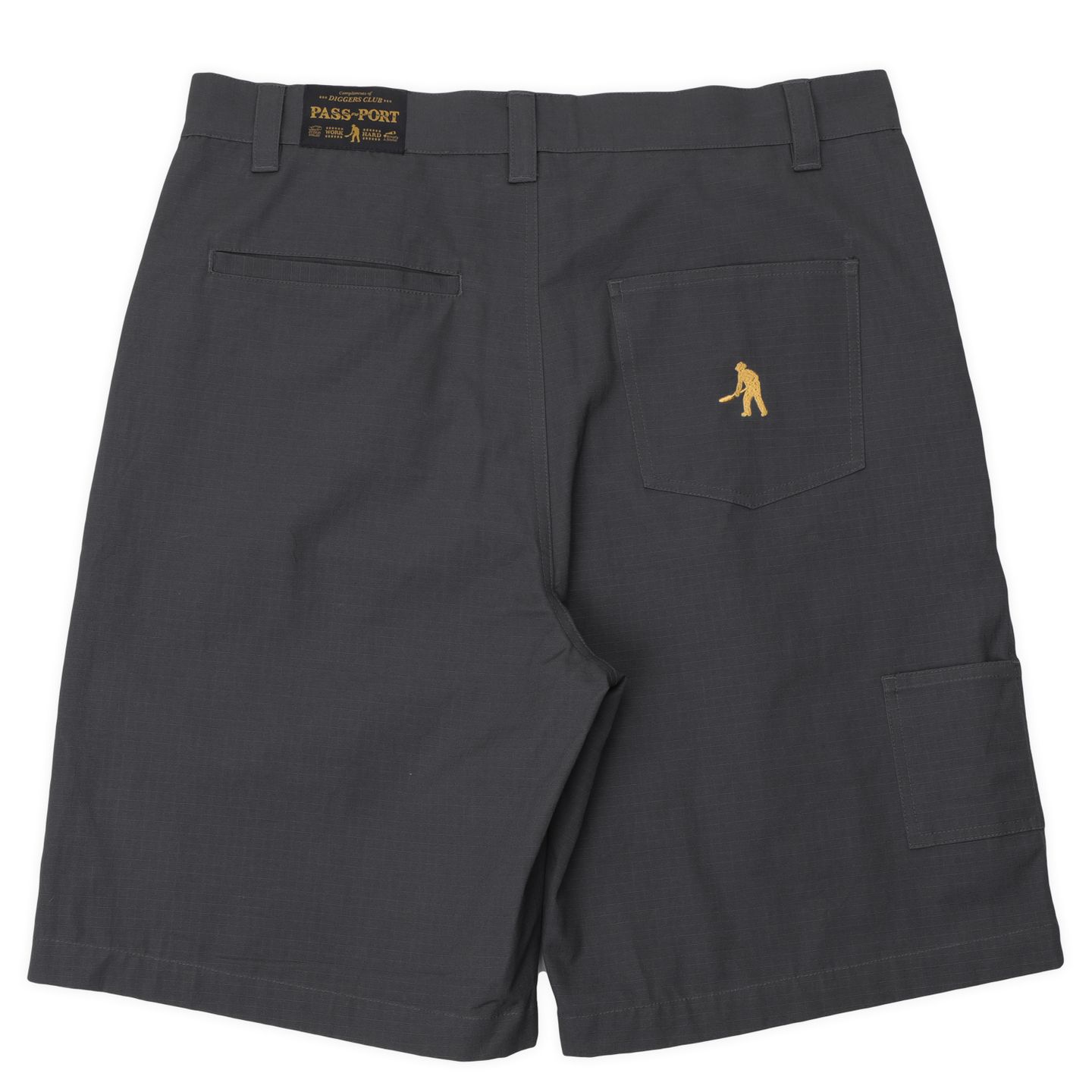 Ripstop Double Knee Diggers Club Short | Dark Charcoal