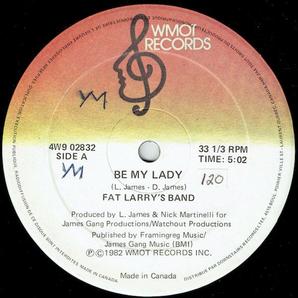 Fat Larry's Band - Be My Lady / Act Like You Know | WMOT Records (4W9 02832) - main