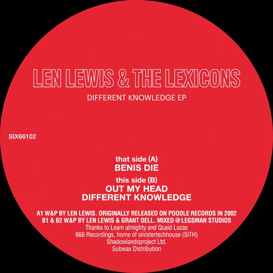 Len Lewis  &  The Lexicons - Different Knowledge EP | 666 Recordings (SIX66102)