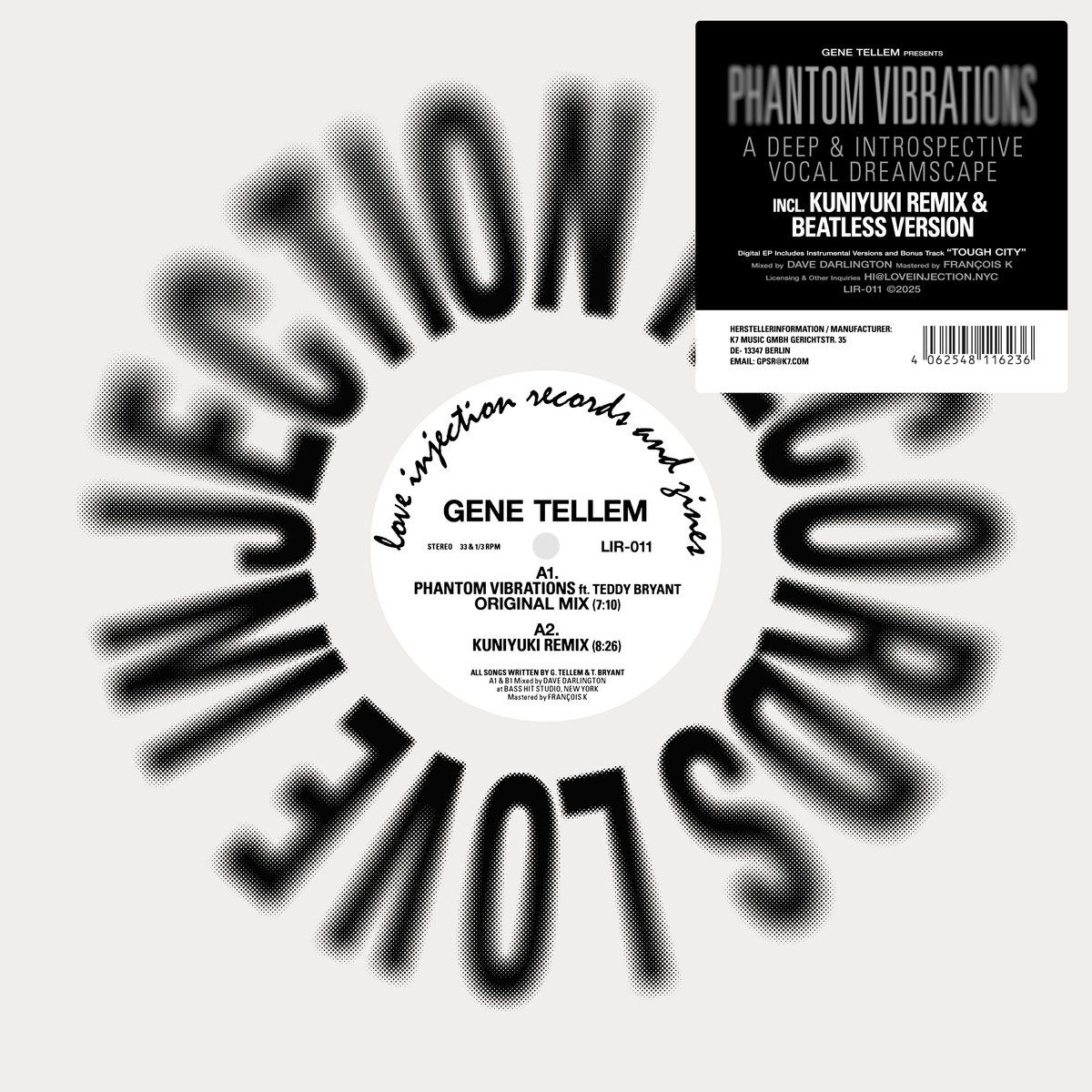 Gene Tellem - Phantom Vibrations | Love Injection Records (LIR011) - main Gene Tellem - Phantom Vibrations | Love Injection Records (LIR011) - main