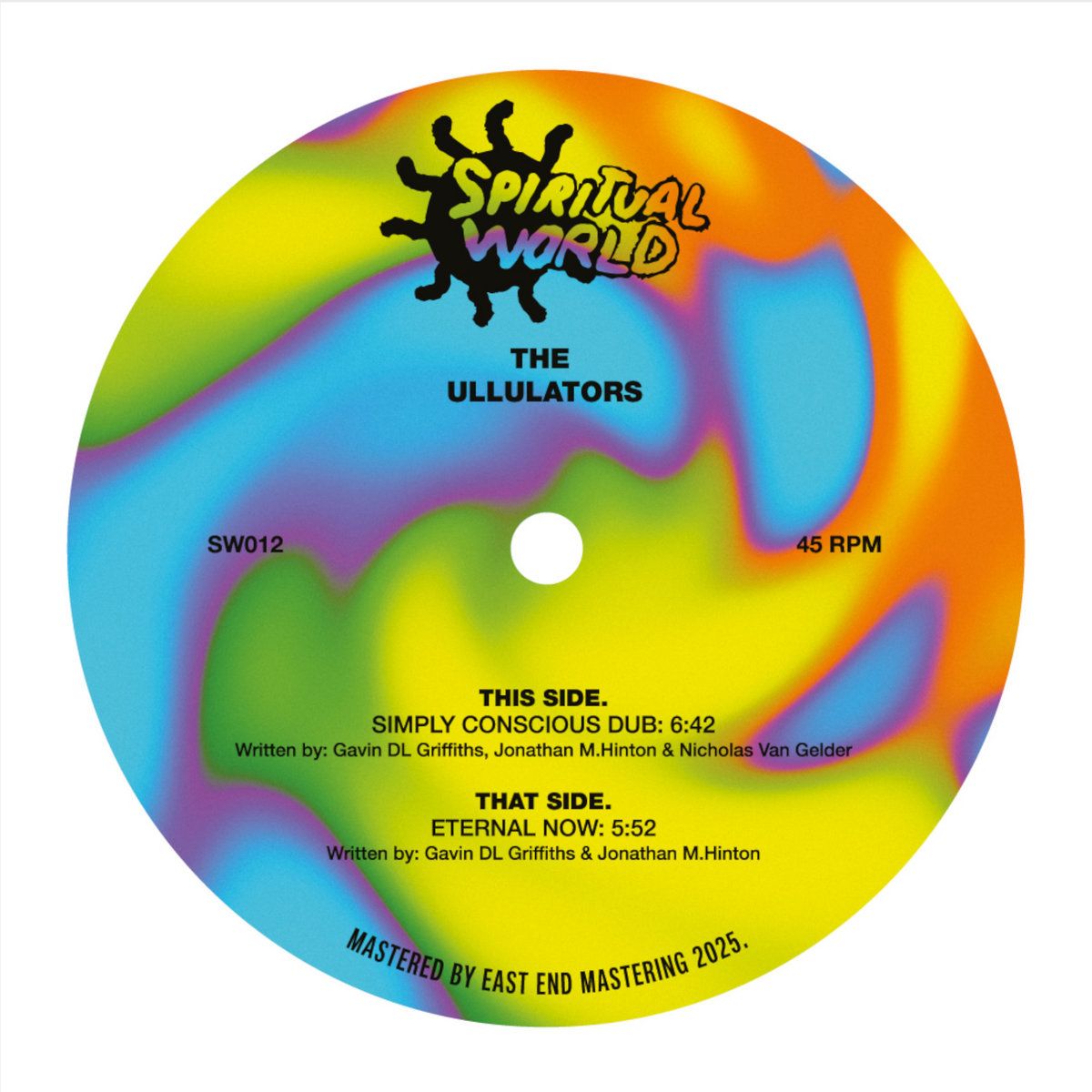 The Ullulators - Simply Conscious Dub b/w Eternal Now | Spiritual World (SW012) - main