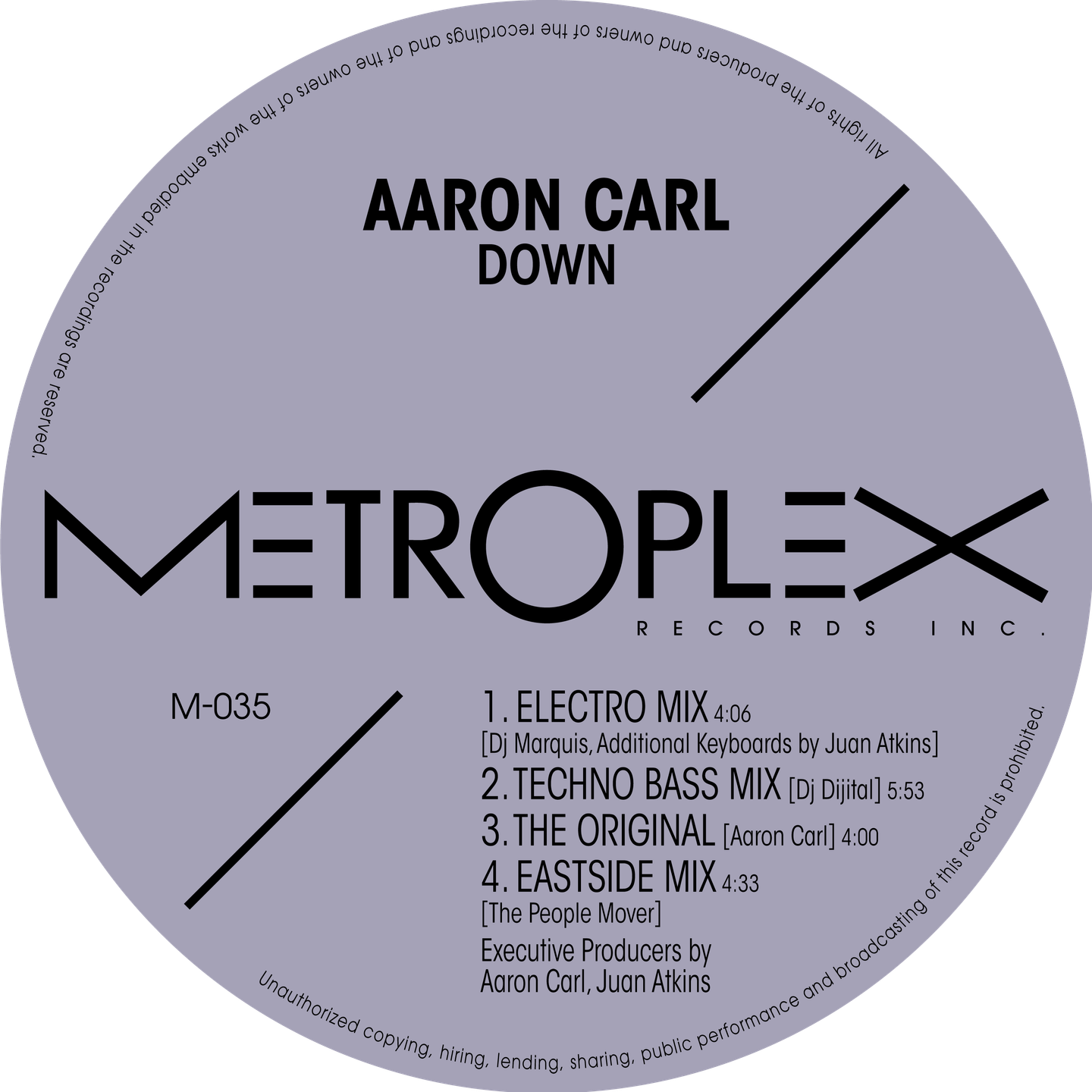 Aaron-Carl - Down | Metroplex (M035)