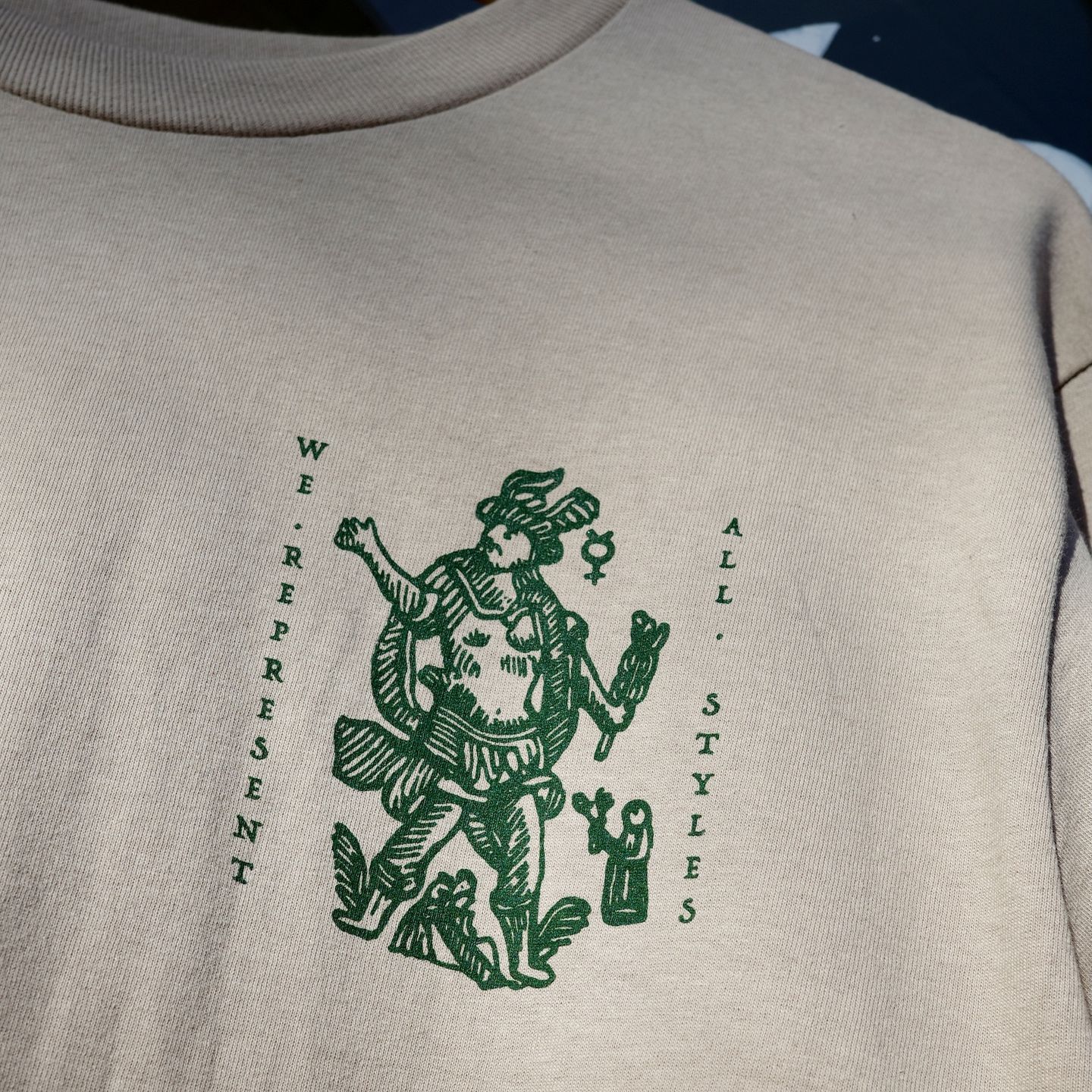 La Rama - Venus Long Sleeve Shirt - Tan & Green - 2 La Rama - Venus Long Sleeve Shirt - Tan & Green - 2