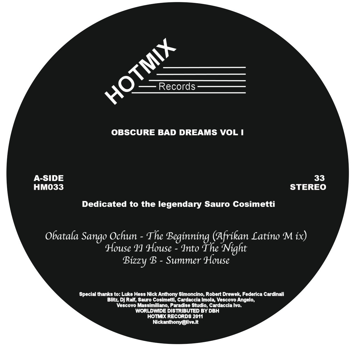 Various - Obscure Bad Dreams Vol. I | HotMix Records (HM033)