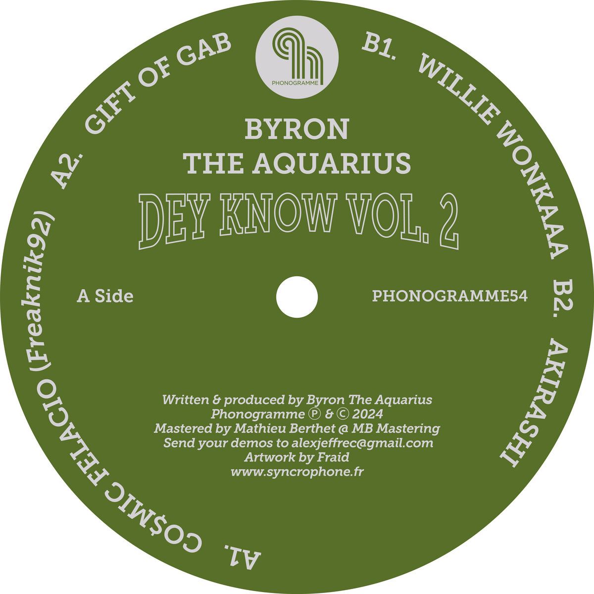 Byron The Aquarius - Dey Know Vol.2 | Phonogramme (PHONOGRAMME54)