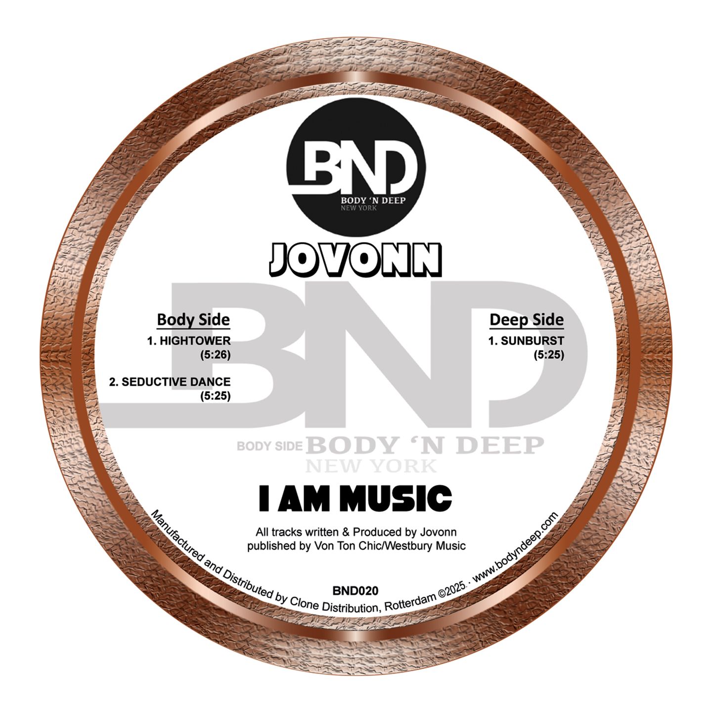 Jovonn - I Am Music | Body 'N Deep (BND020)